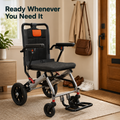 GlideEase - Ultra Lightweight Folding Transport Wheelchair