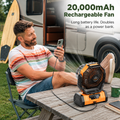 TrailFan - Portable Tent Camping Fan with LED Light and Remote Control