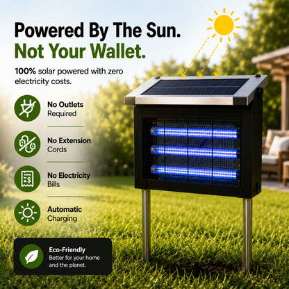 SolarShield™ Mosquito Zapper – 24/7 Outdoor Protection