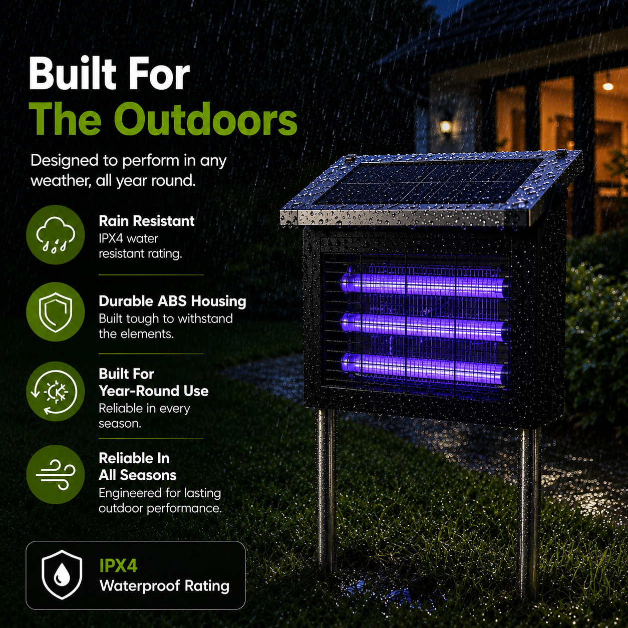 SolarShield™ Mosquito Zapper – 24/7 Outdoor Protection