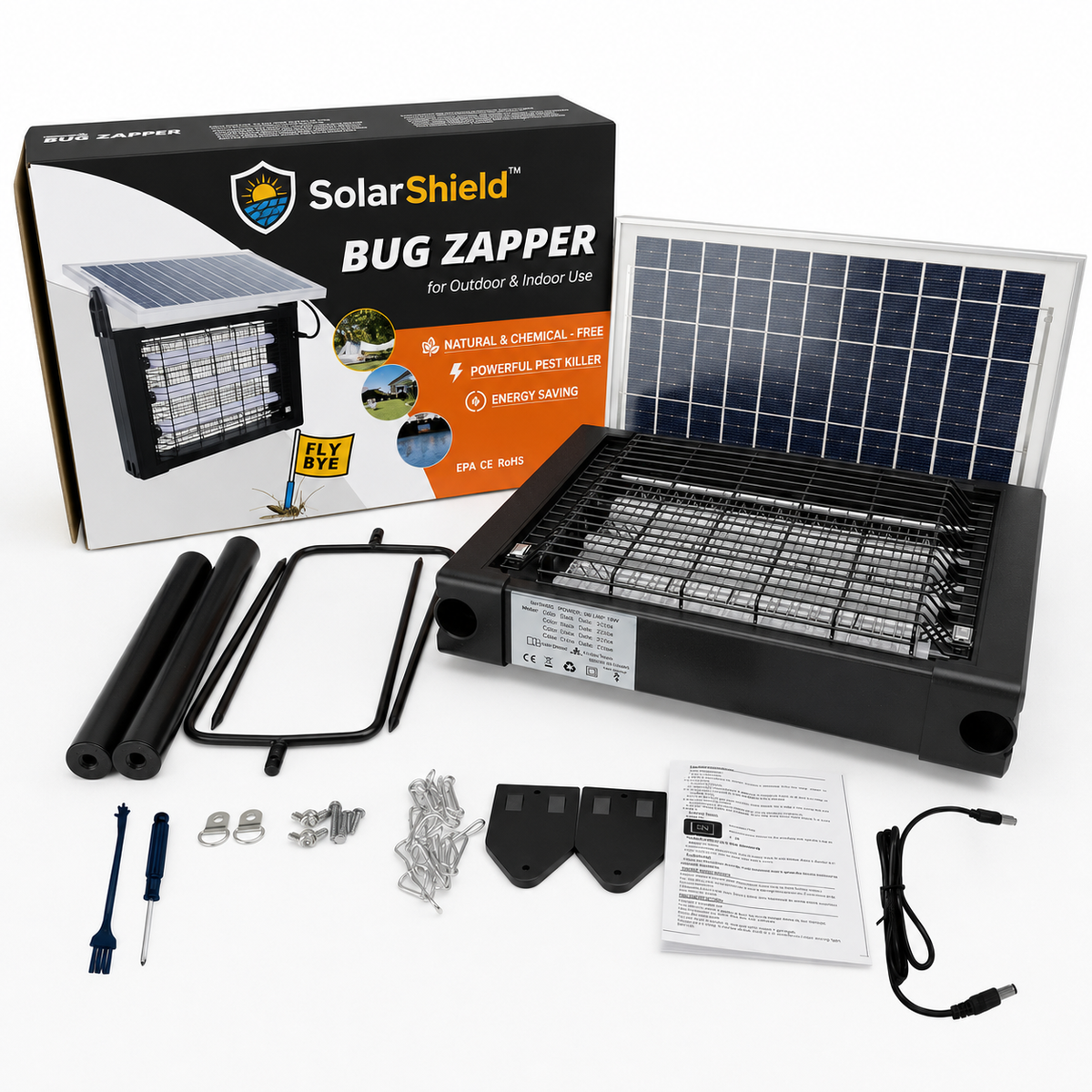 SolarShield™ Solar Bug Zapper – 24/7 Outdoor Protection