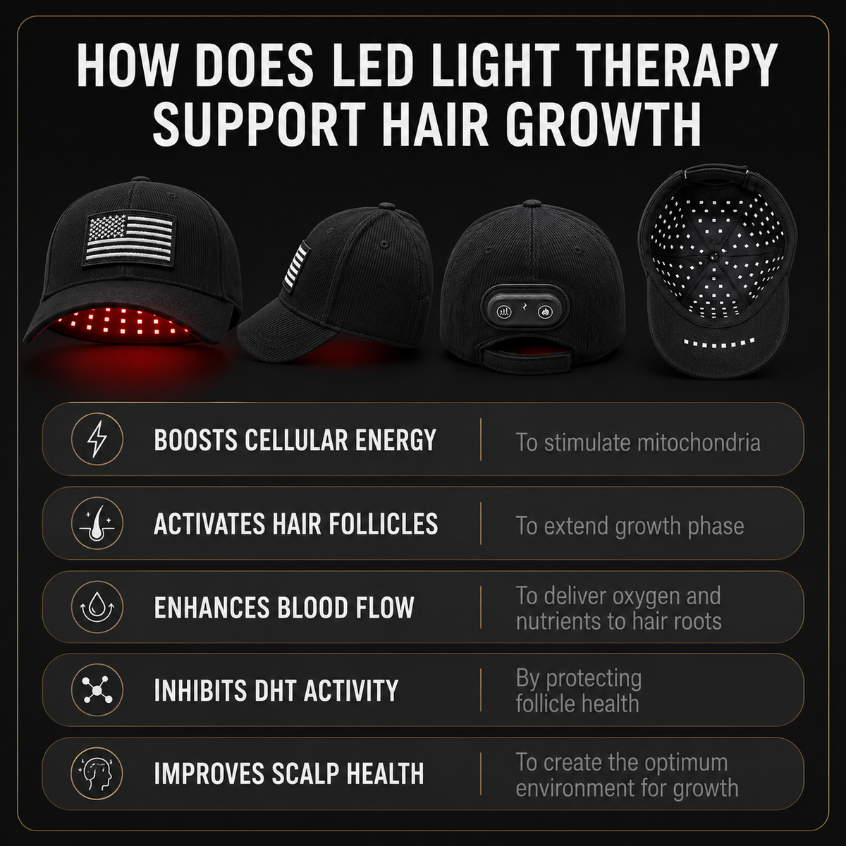 DualGlow - Advanced LED Hair Growth Cap With Red Light Therapy